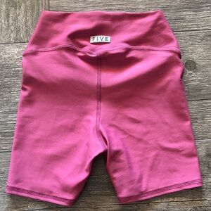 Five Pink Athletic Shorts 3” size S teen